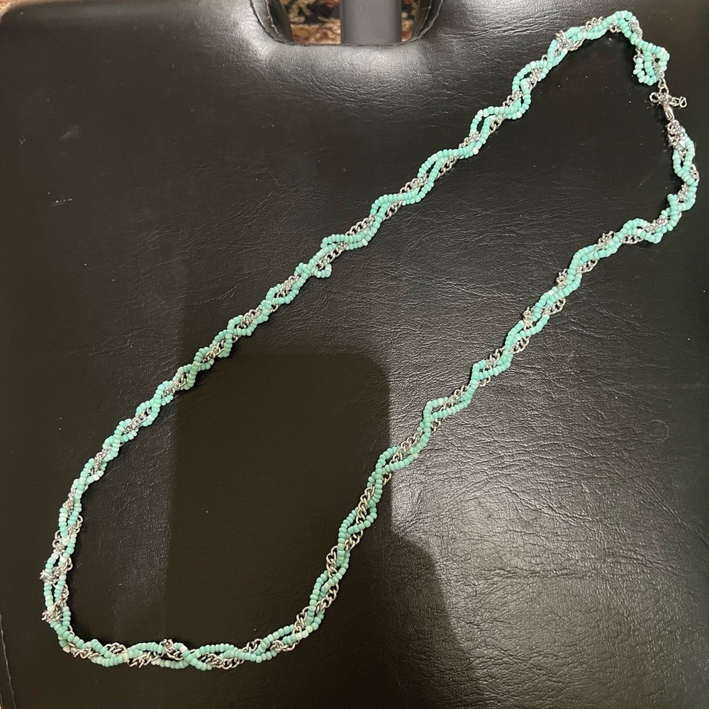 Elegant Mint Green Beaded Necklace